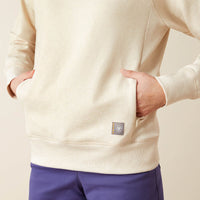 Ariat Women's Rebar Workman Washed Fleece Sweatshirt in Sun Kiss Heather (Available in Plus Sizes)