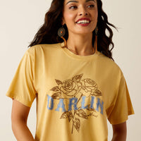 Ariat Women's Darlin' Rose Boyfriend Fit T-Shirt in Rattan