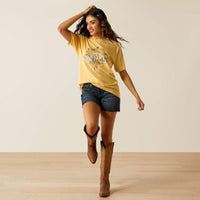 Ariat Women's Darlin' Rose Boyfriend Fit T-Shirt in Rattan