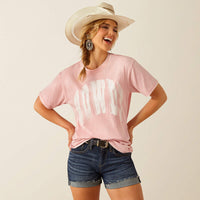 Ariat Women's Howdy Boyfriend Fit T-Shirt in Pink