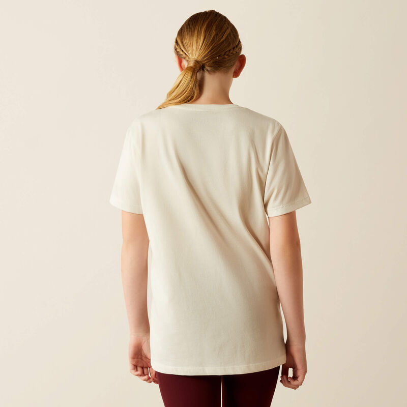 Ariat Youth Girl's Medallion Graphic Logo T-shirt in Natural