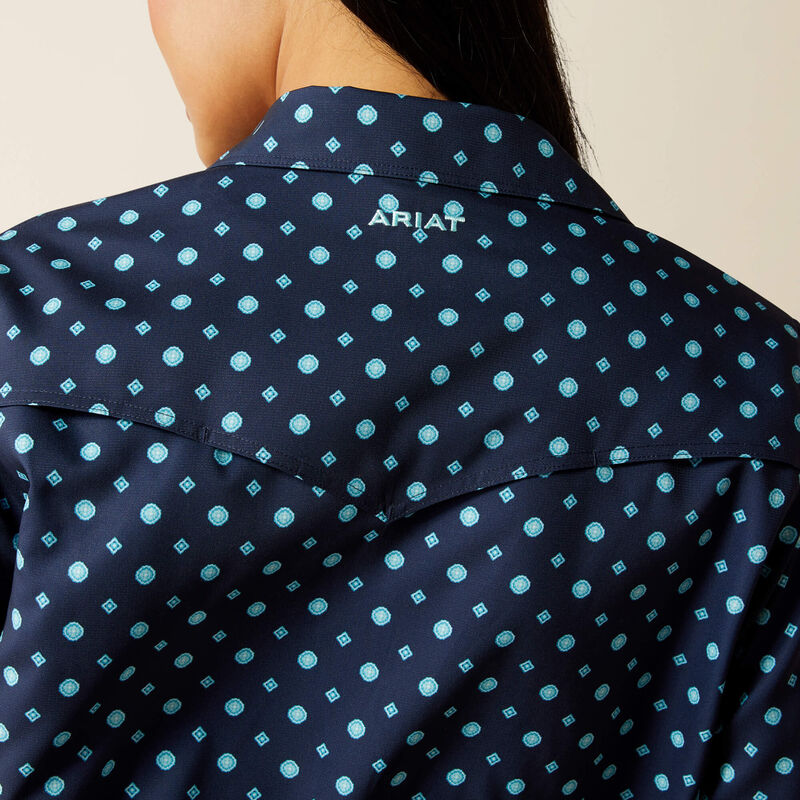 Ariat Women's L/S VentTEK Stretch Western Button Down Shirt in Foulard