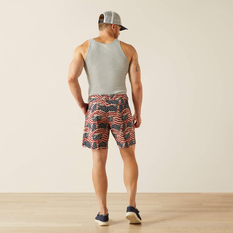 Ariat Men's Tek 7" Short in US Flag