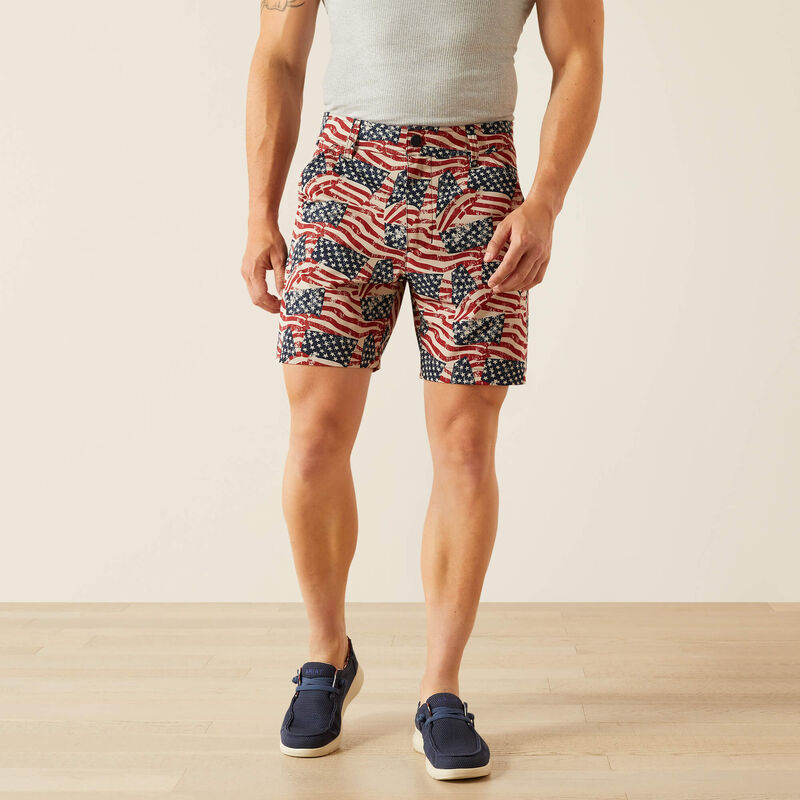 Ariat Men's Tek 7" Short in US Flag
