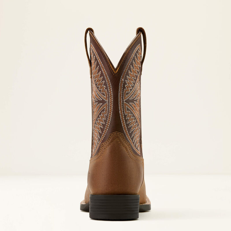 Ariat Kid's Ruidoso Western Boot in Pearl/Chocolate Brown