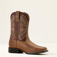 Ariat Kid's Ruidoso Western Boot in Pearl/Chocolate Brown