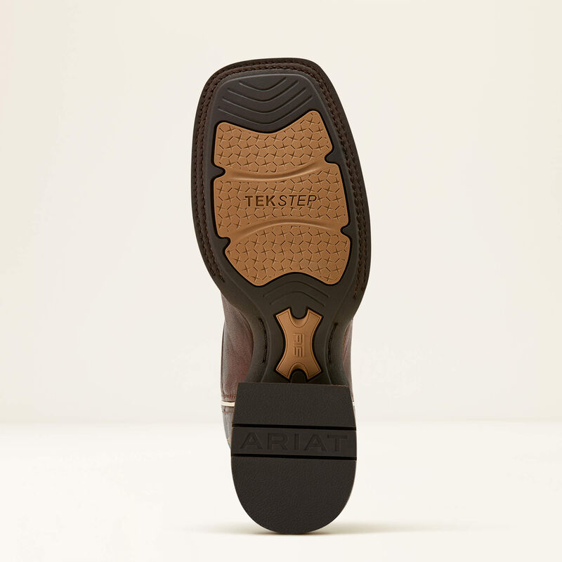 Ariat Women's Showdown Western Boot in Espresso/Textured Blue