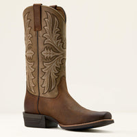 Ariat Men's Hustler Cowboy Boot in Earth/ Brown Bomber