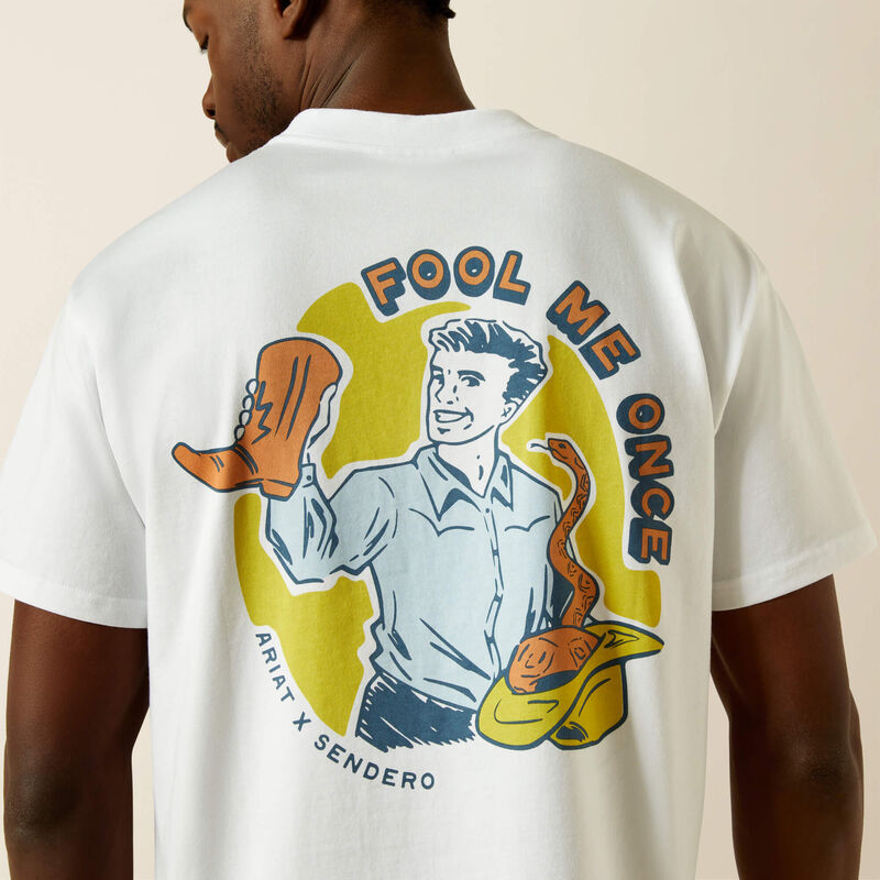 Ariat x Sendero Men's Fool Me Once Graphic T-Shirt in White