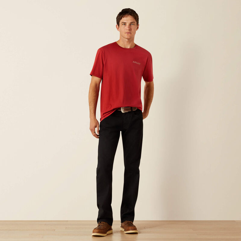 Ariat Men's Patriot Buffalo Coin T-Shirt in Brick Red
