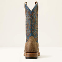 Ariat Men's Gold Point Bison Wide Square Toe Western Boot in Earth Brown