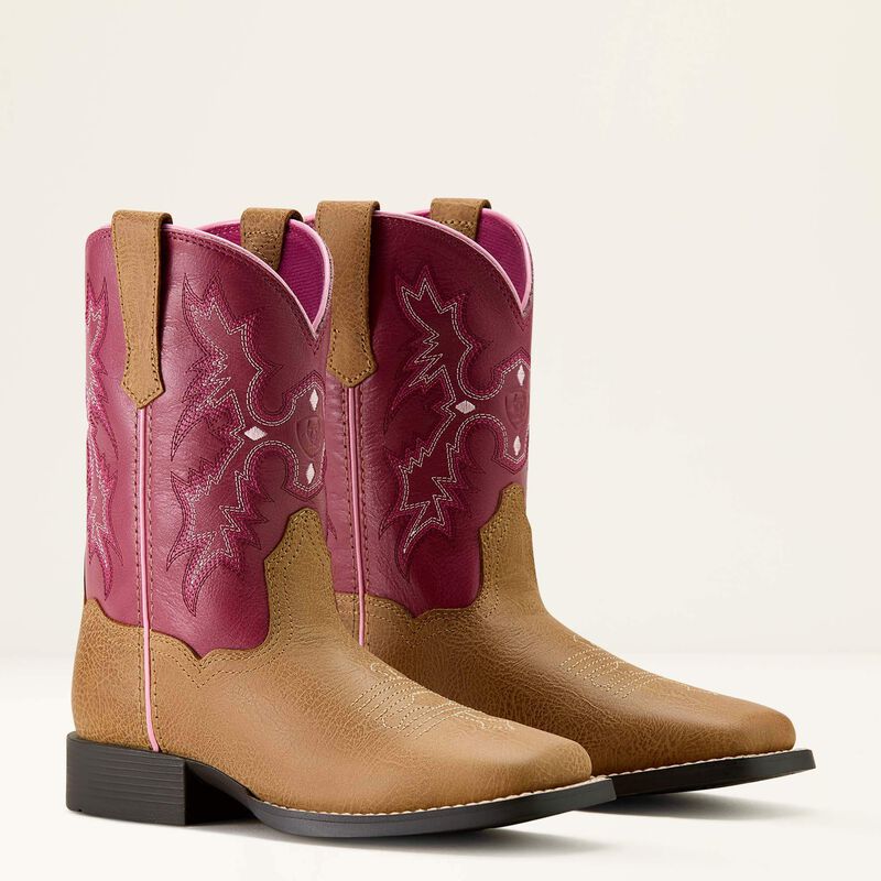 Ariat Kid's Tombstone Western Boot in Cottage & Rosebud