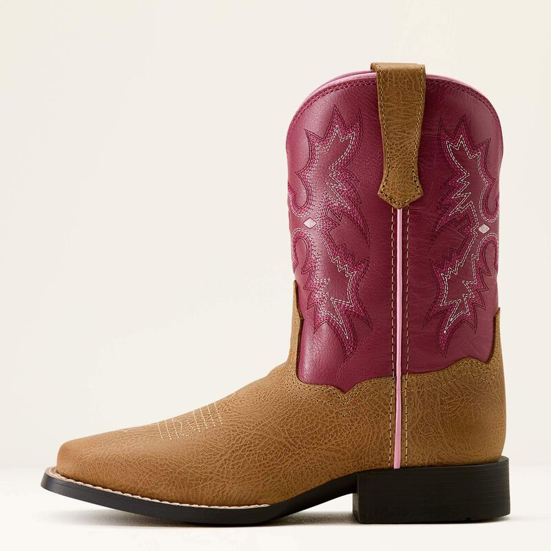Ariat Kid's Tombstone Western Boot in Cottage & Rosebud