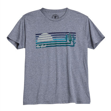 Tin Haul Men's Retro Desert Screen Print T-Shirt in Grey