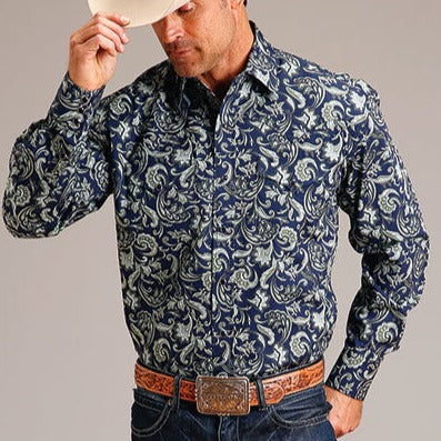 Stetson Men's Detailed Paisley Long Sleeve Western Snap Shirt – Branded  Country Wear