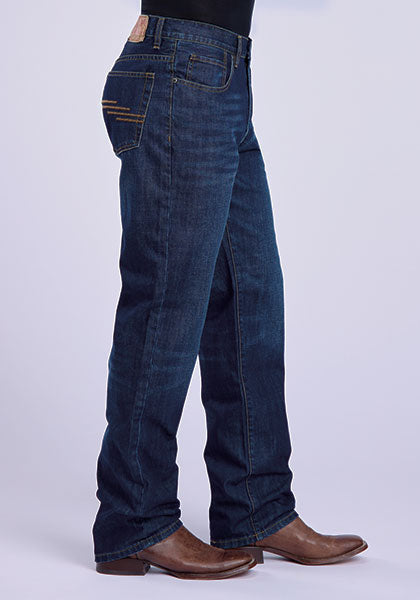 Stetson Men's 1520 Straight Leg Jean in Dark Wash