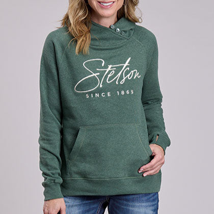 Stetson Women's Since 1865 Hoodie in Green