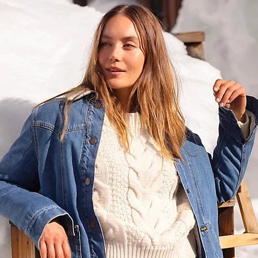 Women's sherpa deals lined denim jacket