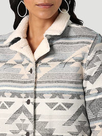Wrangler Women's Sherpa Lined Southwestern Barn Jacket