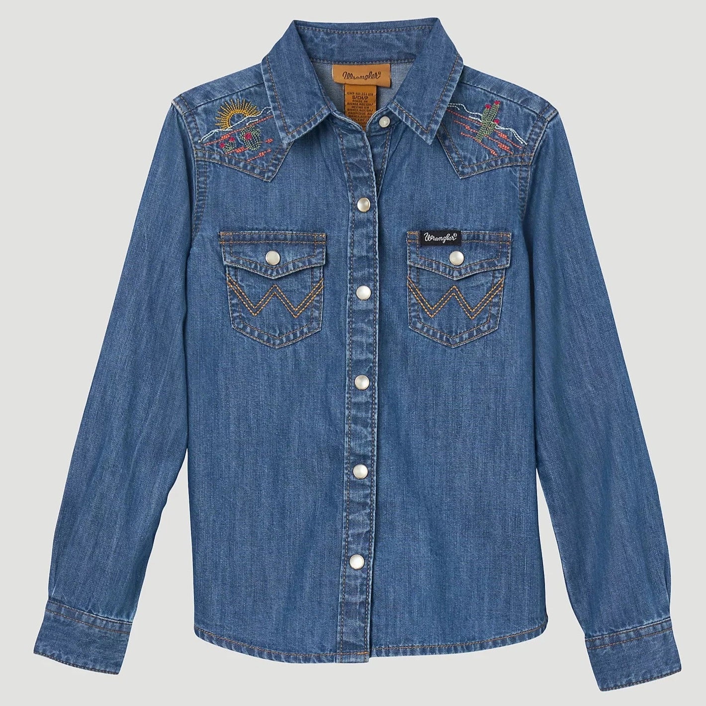 70s】Wrangler denim western shirts M相当 - ファッション