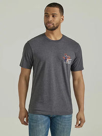 Wrangler Men's George Strait Graphic T-Shirt in Charcoal Heather