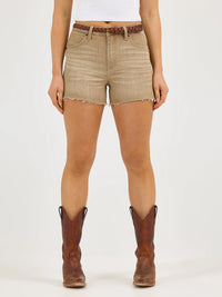 Wrangler Retro Women's Bailey High Rise Colorwash Shorts in Frankie