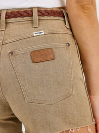 Wrangler Retro Women's Bailey High Rise Colorwash Shorts in Frankie