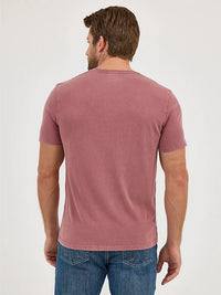 Wrangler Men's Steerhead Mineral Wash Graphic Logo T-Shirt in Steer Ginger