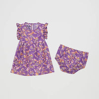 Wrangler Baby & Toddler Girl's Ruffle Sleeve Dress in Purple Cacti