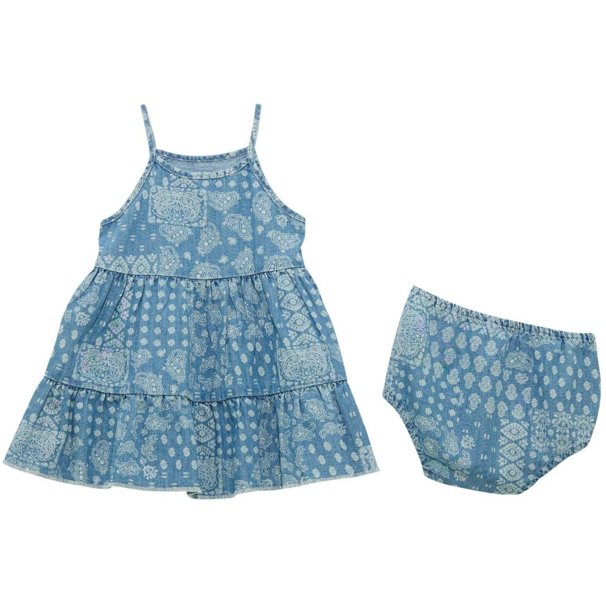 Wrangler Baby & Toddler Girl's Sleeveless Paisley Dress in Denim