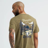 Wrangler Men's Spirit of the West Graphic T-Shirt in Burnt Olive