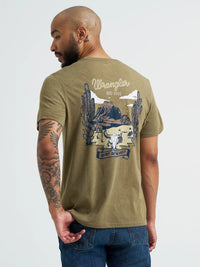 Wrangler Men's Spirit of the West Graphic T-Shirt in Burnt Olive