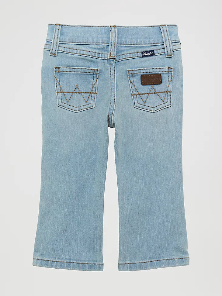Wrangler Baby & Toddler Boy's Stitched Pocket Western Slim Bootcut Jean in Beach Wash