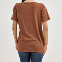Wrangler Retro Women's Boyfriend Fit Western Graphic Tee in Cacao Nibs