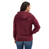 Wrangler Retro Women's Bold Logo Hoodie in Port