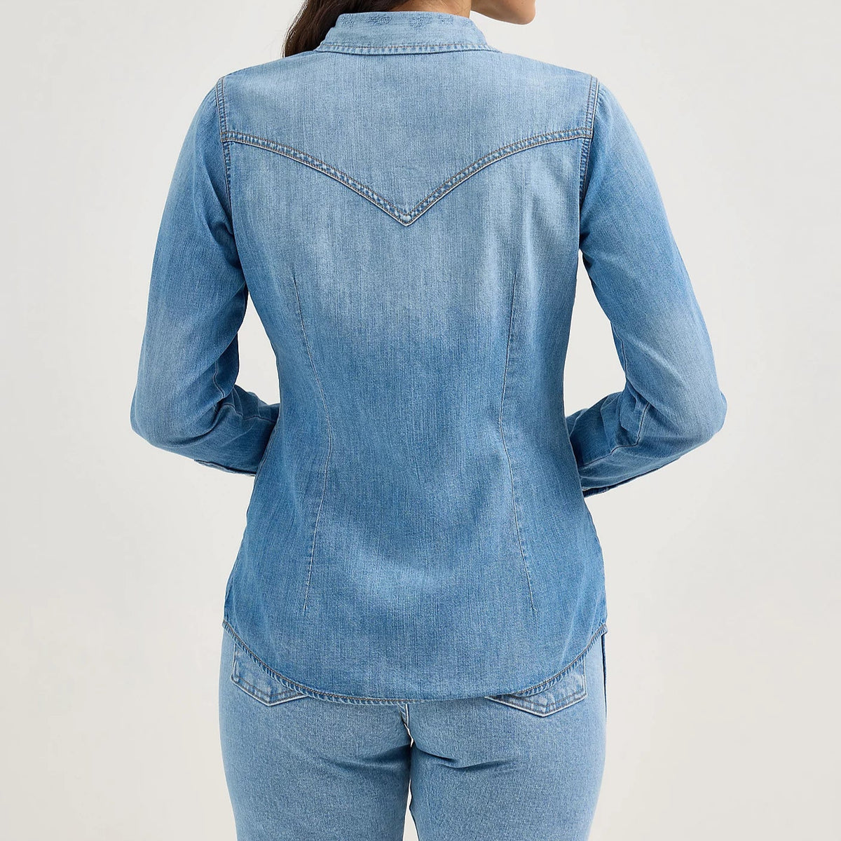 Wrangler Women's Retro L/S Denim Cowboy Snap Shirt