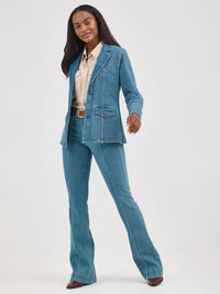 Wrangler Retro Women's Denim Blazer in Light Denim