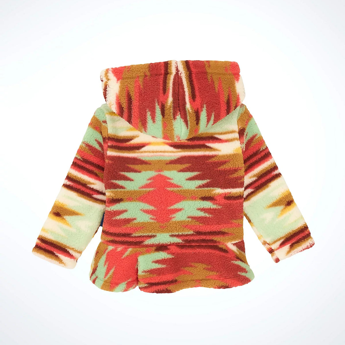 Wrangler Baby & Toddler Girl's Aztec Ruffle Hem Sherpa Zip Jacket in Green