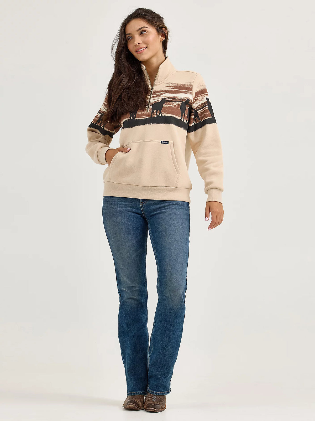 Wrangler Retro Women's Bailey High Rise Flare Jean in Hannah