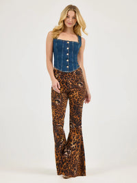 Wrangler x Lainey Wilson Pony Up Bustier Top in Boho Wash