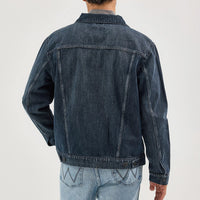 Wrangler Men's Retro Unlined Denim Jacket in Deep Blue