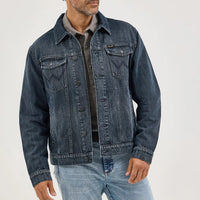 Wrangler Men's Retro Unlined Denim Jacket in Deep Blue