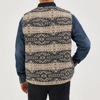 Wrangler Men's Sherpa Lined Jacquard Vest in Raven