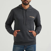 Wrangler Men's Cowboy Graphic Pullover Hoodie in Dark Cowboy