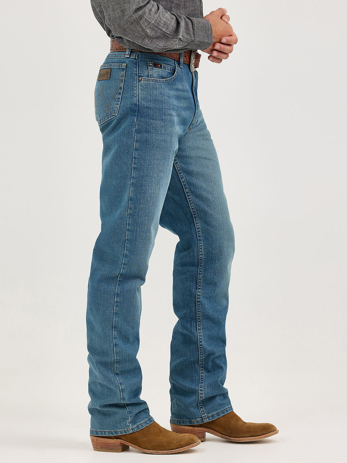 Wrangler 20X Men's Cody Johnson Advanced Comfort 01 Competition Regular Fit Jean in Blue Stone
