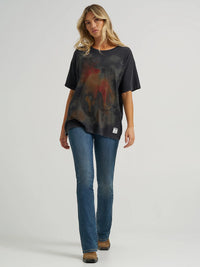 Wrangler x Lainey Wilson Horse Oversized Tee in Black
