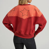Wrangler x Lainey Wilson L/S Studded Star Crewneck Pullover in Western Star