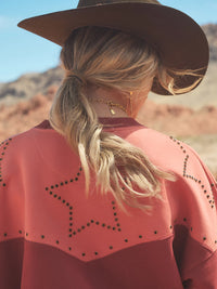 Wrangler x Lainey Wilson L/S Studded Star Crewneck Pullover in Western Star