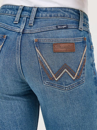 Wrangler Retro Women's Mae Mid Rise Bootcut Jean in Dahlia