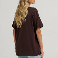 Wrangler x Lainey Wilson Call A Cowboy Oversized Tee in Mole
